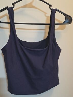 Fabletics Dark Navy Square-Neck Tank (I77)
